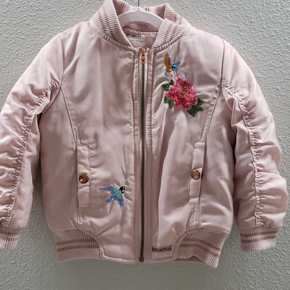 Pink Bomber Girls Jacket - Picture 1 of 4